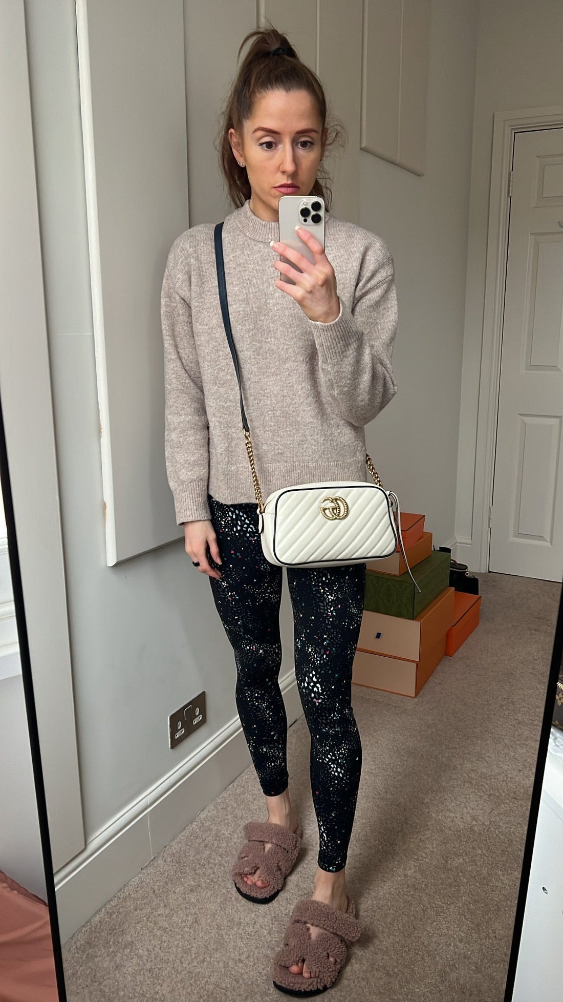 Gucci Torchon GG White Marmont Small Shoulder Bag (RRP £1180)