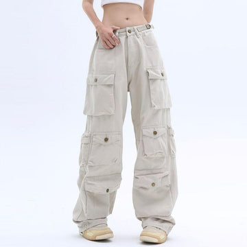 American Retro Multi-Pocket Streetwear Jogger A2432