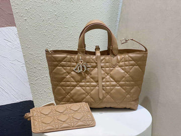 Makersluxe - Medium Toujours Bag Apricot Macrocannage Calfskin