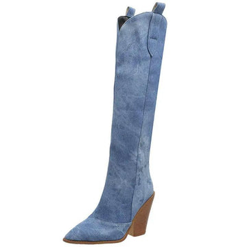 Austin Denim Cowboy Boots