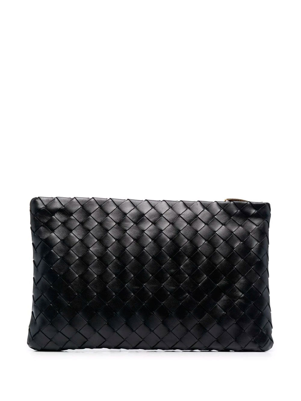 Medium clutch bag in woven nappa