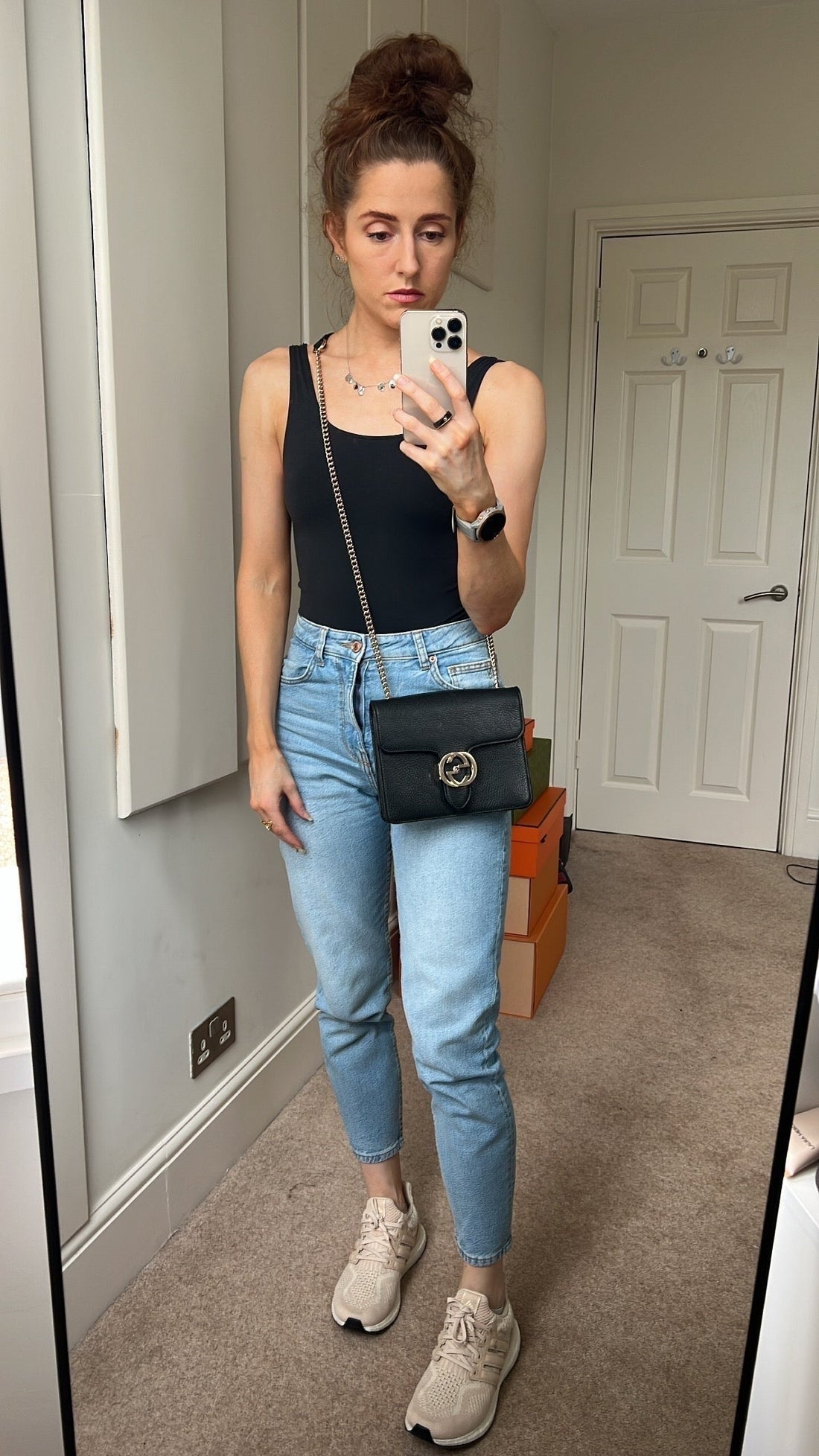 Gucci Interlocking GG Grey Small Shoulder Bag