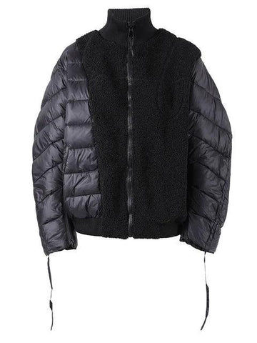 Patchwork Lambswool Casual Parkas For Women