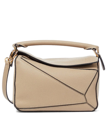 Loewe Sand Grained Leather Small Puzzle Bag