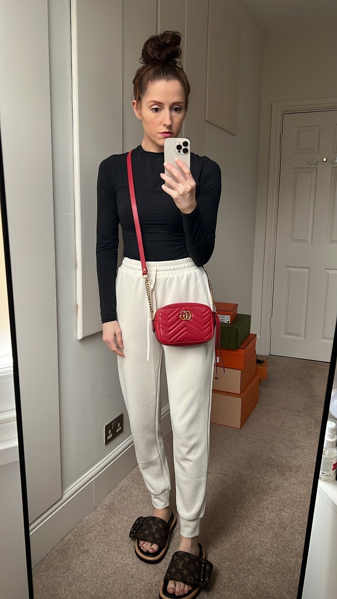 Gucci GG Hibiscus Red Marmont Mini Shoulder Bag (RRP £1,160)