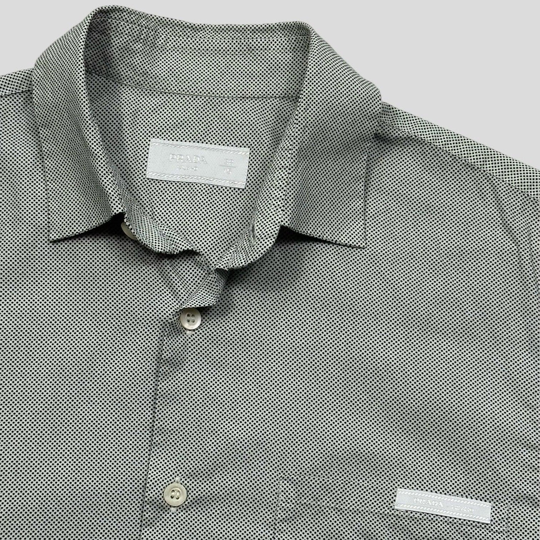 Prada Milano 2013 Polkadot Logo Shirt - M