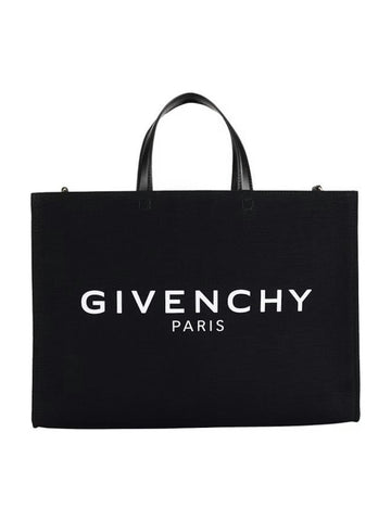 SHOPPING BASIC NEGRO LONA LOGO BLANCO