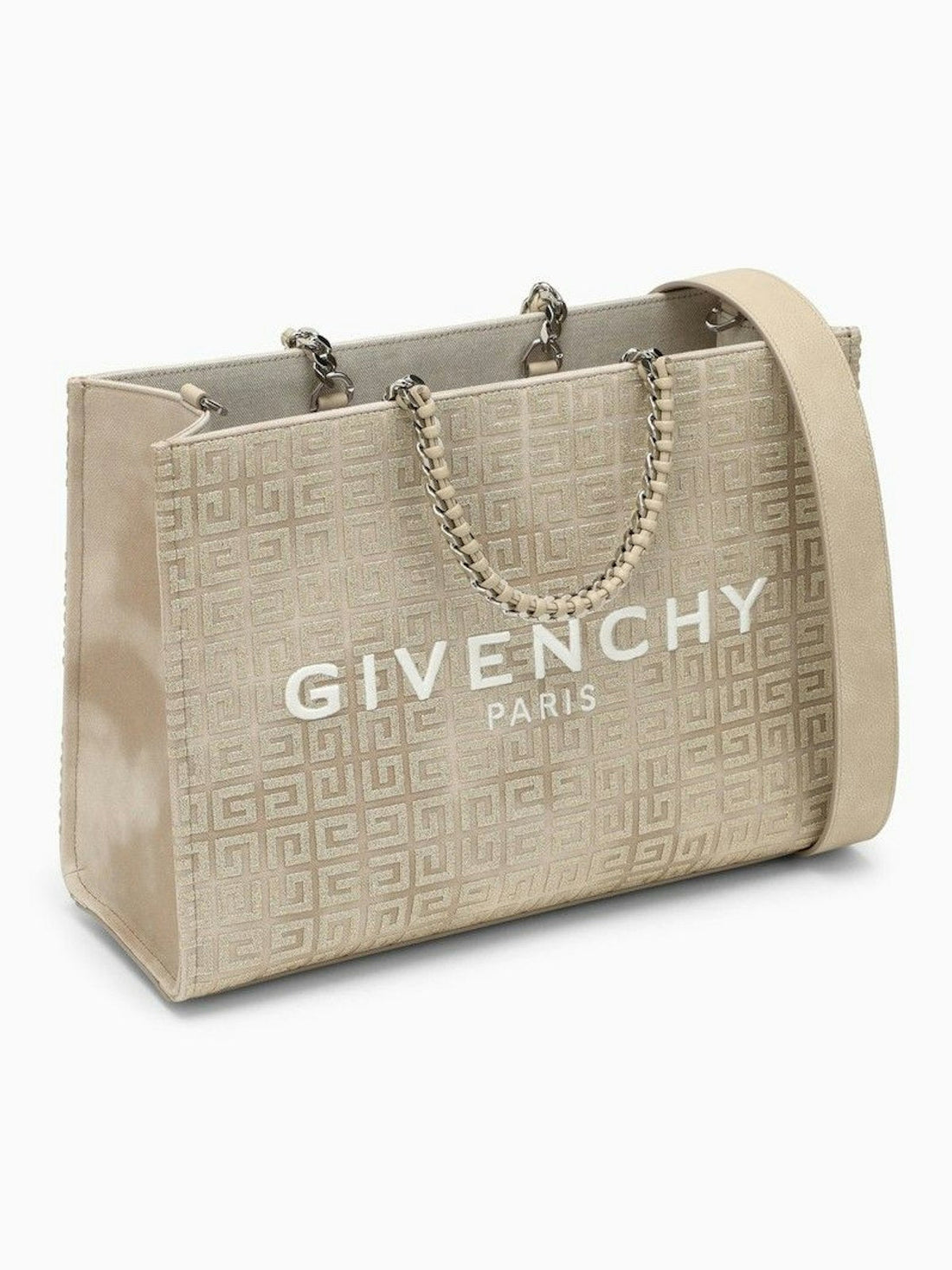 G-TOTE MEDIUM GOLD CANVAS WITH CHAIN