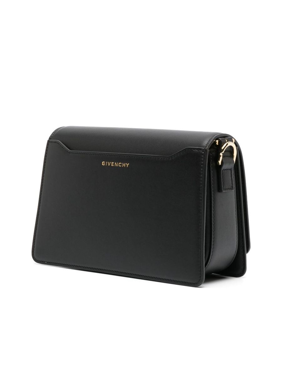 Logoplaque Leather Shoulder Bag
