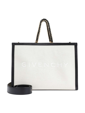 G-TOTE - MEDIUM FRAMED TOTE W/ CHAIN