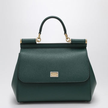 Dolce&Gabbana Large Dark Green Sicily Hand Bag Women