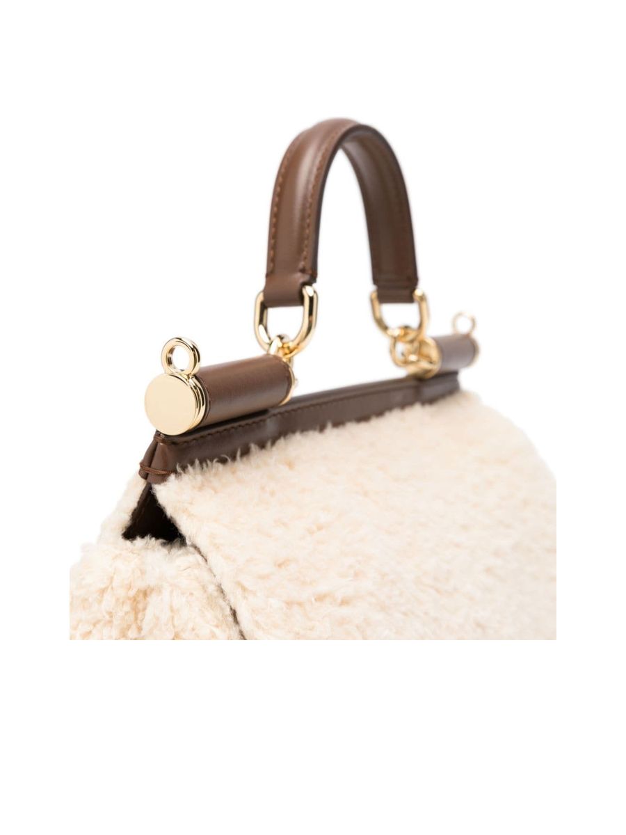 Medium Sicily Shearling Tote Bag