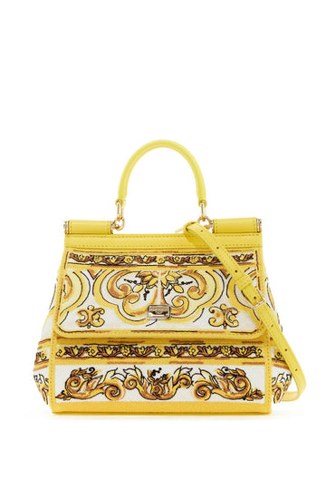 Dolce & Gabbana Medium Sicily Handbag With Maiolica Embroidery Women