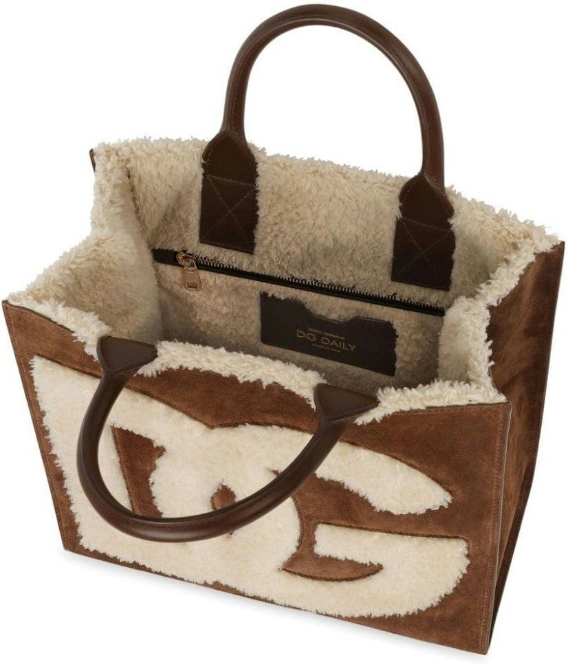 DG DAILY SMALL SUEDE TOTE BAG