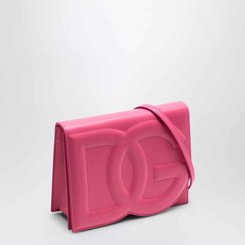 Dolce&Gabbana Wisteria Coloured Dg Logo Leather Shoulder Bag Women
