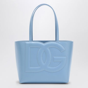 Dolce&Gabbana Dg Logo Light Blue Small Tote Bag Women