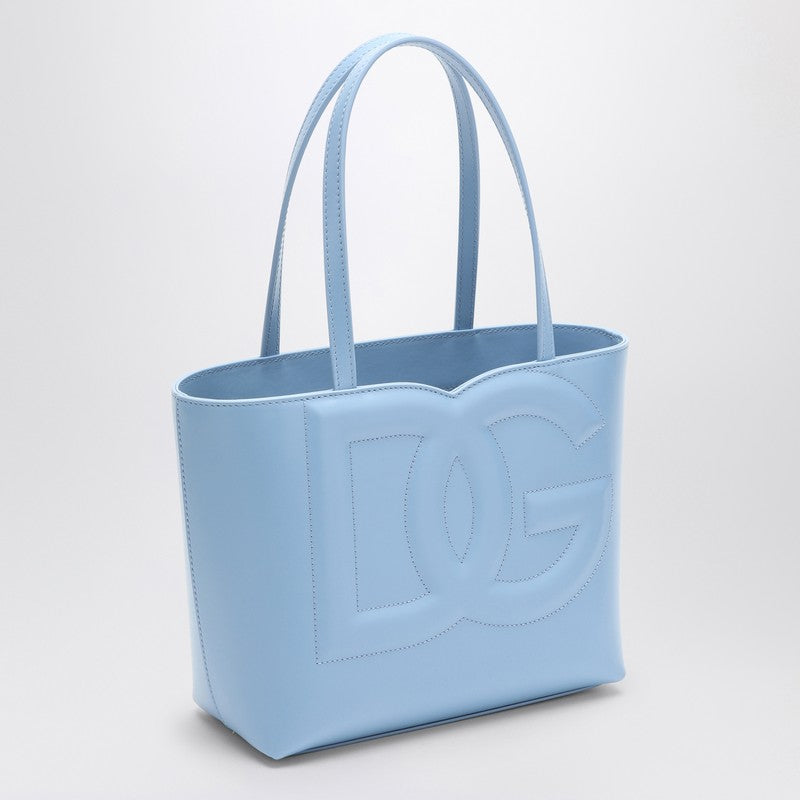 Dolce&Gabbana Dg Logo Light Blue Small Tote Bag Women