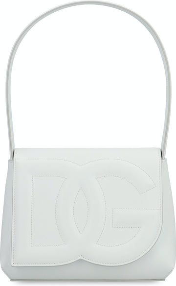 DG LOGO LEATHER SHOULDER BAG