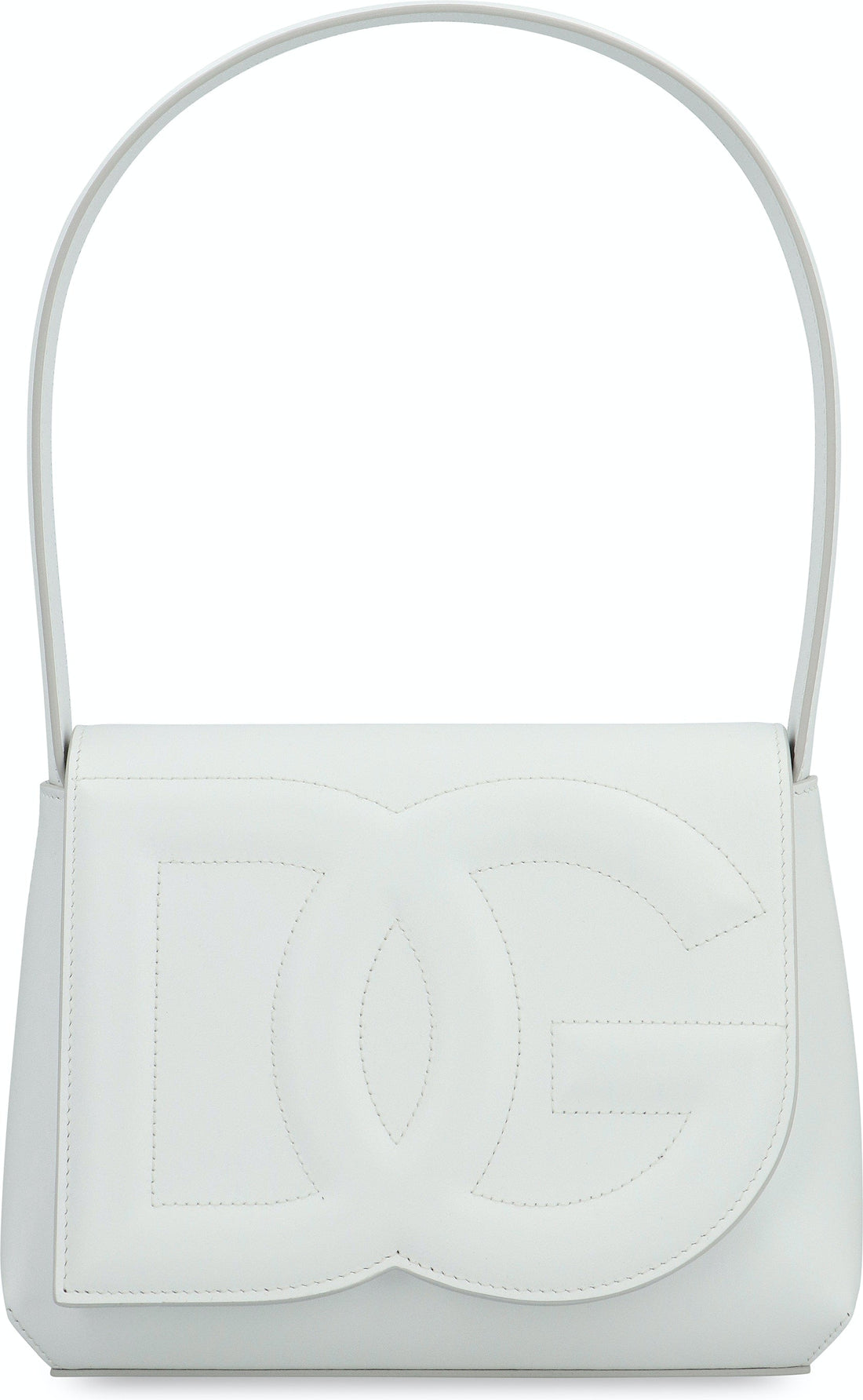 DG LOGO LEATHER SHOULDER BAG