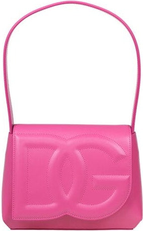 DG LOGO LEATHER SHOULDER BAG