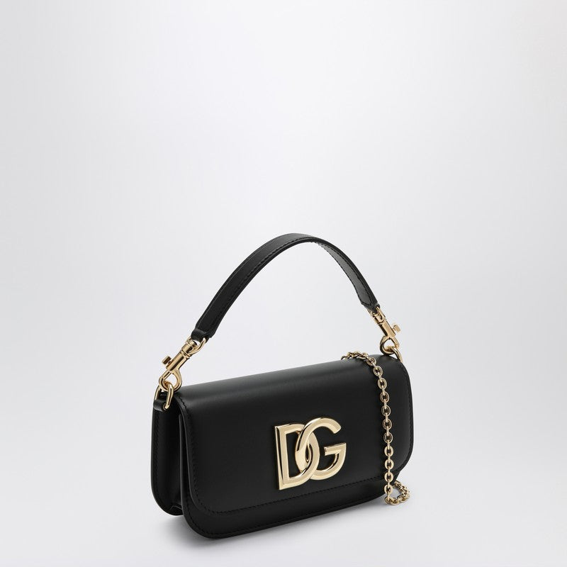 Dolce&Gabbana 3.5 Black Leather Shoulder Bag Women