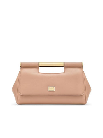 Single Metallic Top Handle Clutch