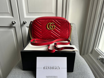 Gucci GG Red Marmont Small Shoulder Bag (RRP £1,340)