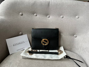 Gucci Interlocking GG Black Small Shoulder Bag