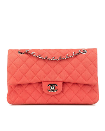 Quilted Leather Shoulder Bag with Chain Strap and CC Turn-Lock Closure