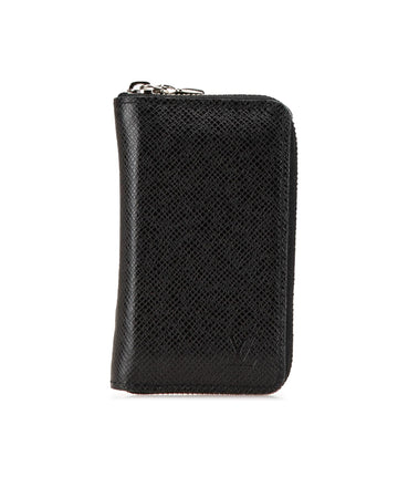 Taiga Leather Zip Around Coin Purse with Interior Slip Compartments