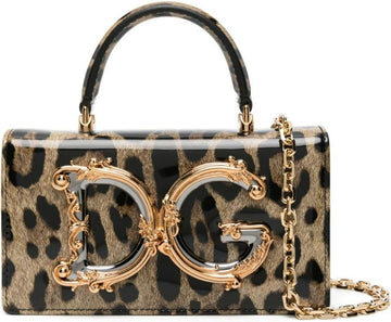 DG LOGO LEATHER HANDBAG