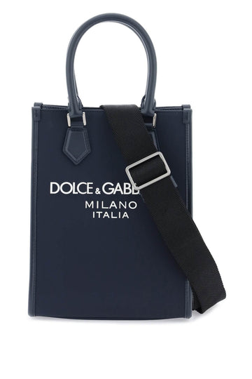 Dolce & Gabbana Small Nylon Tote Bag With Logo Men