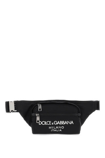 Dolce & Gabbana Nylon Beltpack Bag With Logo Men