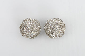 Boucles d'oreilles argentées Yves Saint Laurent
