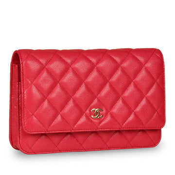 Classic Wallet on Chain - Pink Caviar
