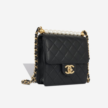 Vertical Pearl Flap Bag