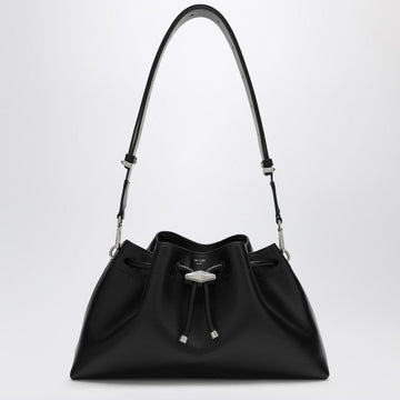 Jimmy Choo Cinch M Black Leather Bucket Bag Women
