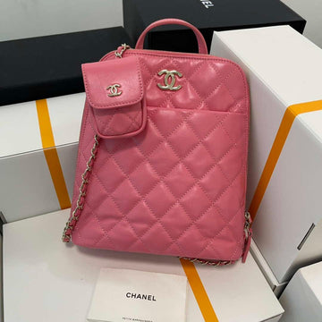 Makersluxe - Shiny Calfskin Backpack Pink