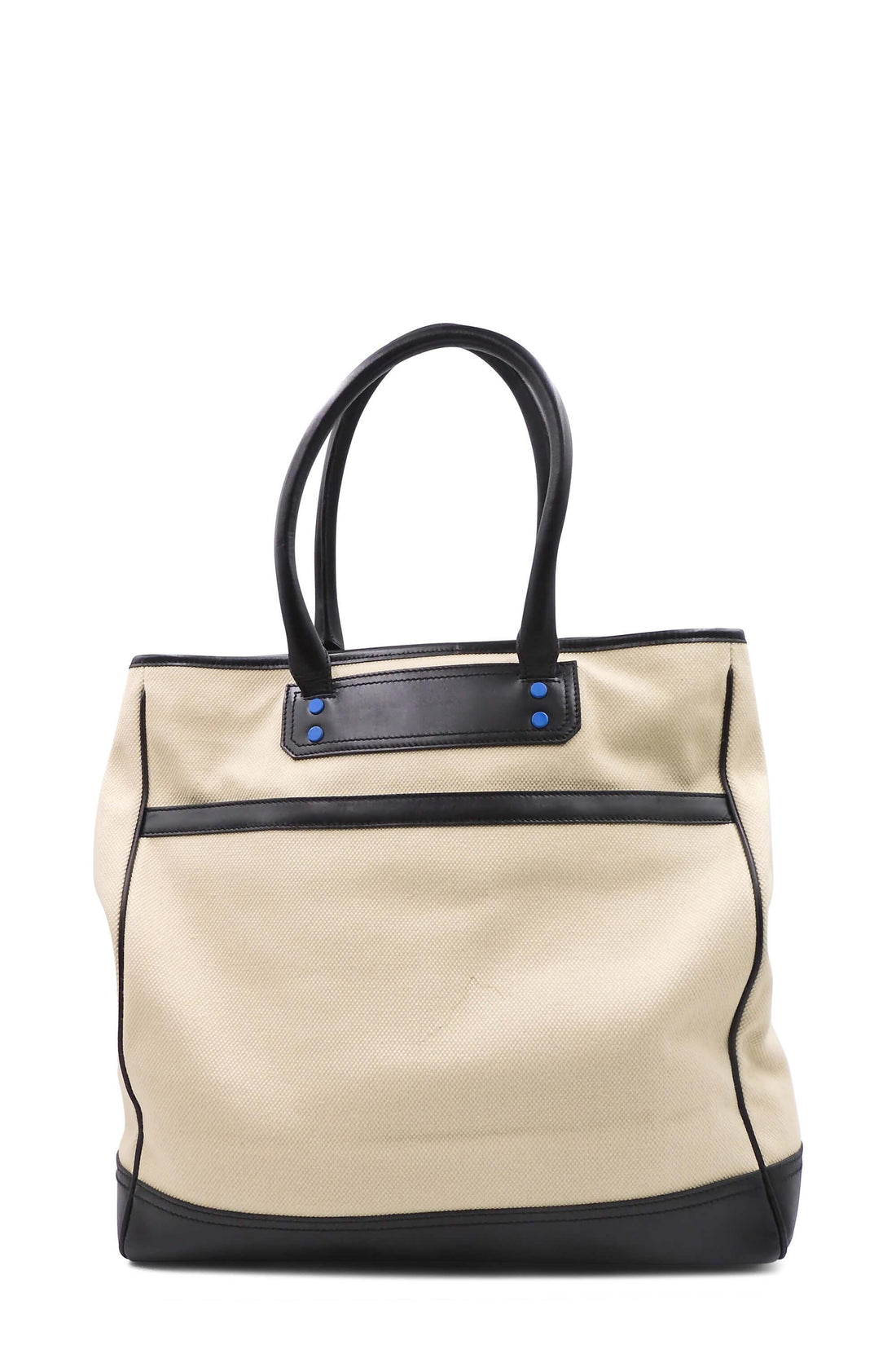 Buckle Tote Tricolor Beige Grey Black