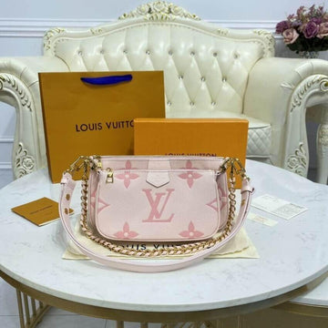 Makersluxe Bicolor Multi Pochette Accessoires Bag Pink - LUV 543