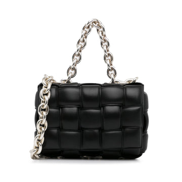 Bottega Veneta Calfskin Intrecciato Padded Chain Cassette Satchel (MLB-535Auh)