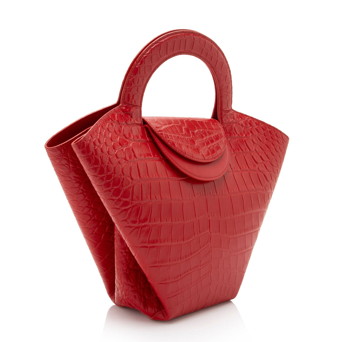 Bottega Veneta Croc Embossed Doll Tote (SHF-CxLKHC)