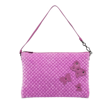 Bottega Veneta Intrecciato Butterfly Pochette Velvet Shoulder Bag (MLB-zQpmgw)