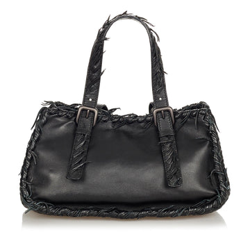 Bottega Veneta Intrecciato Fringe Leather Handbag (MLB-24403)