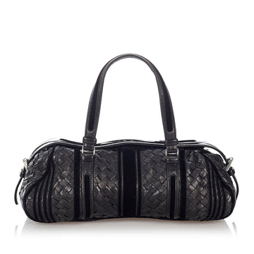 Bottega Veneta Intrecciato Leather Boston Bag (MLB-27192)