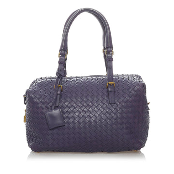 Bottega Veneta Intrecciato Leather Boston Bag (MLB-30407)