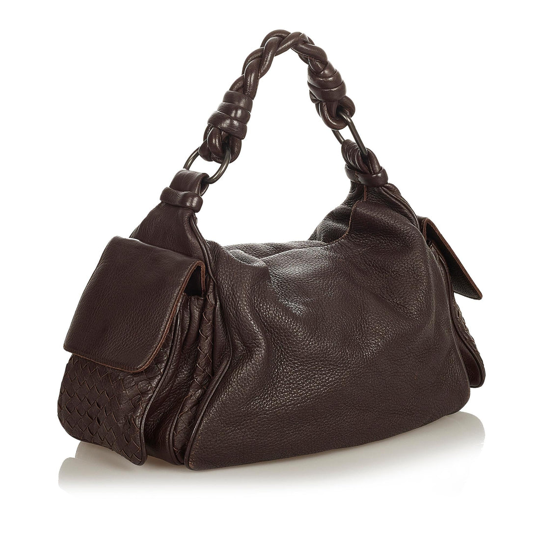Bottega Veneta Intrecciato Leather Shoulder Bag (MLB-25775)