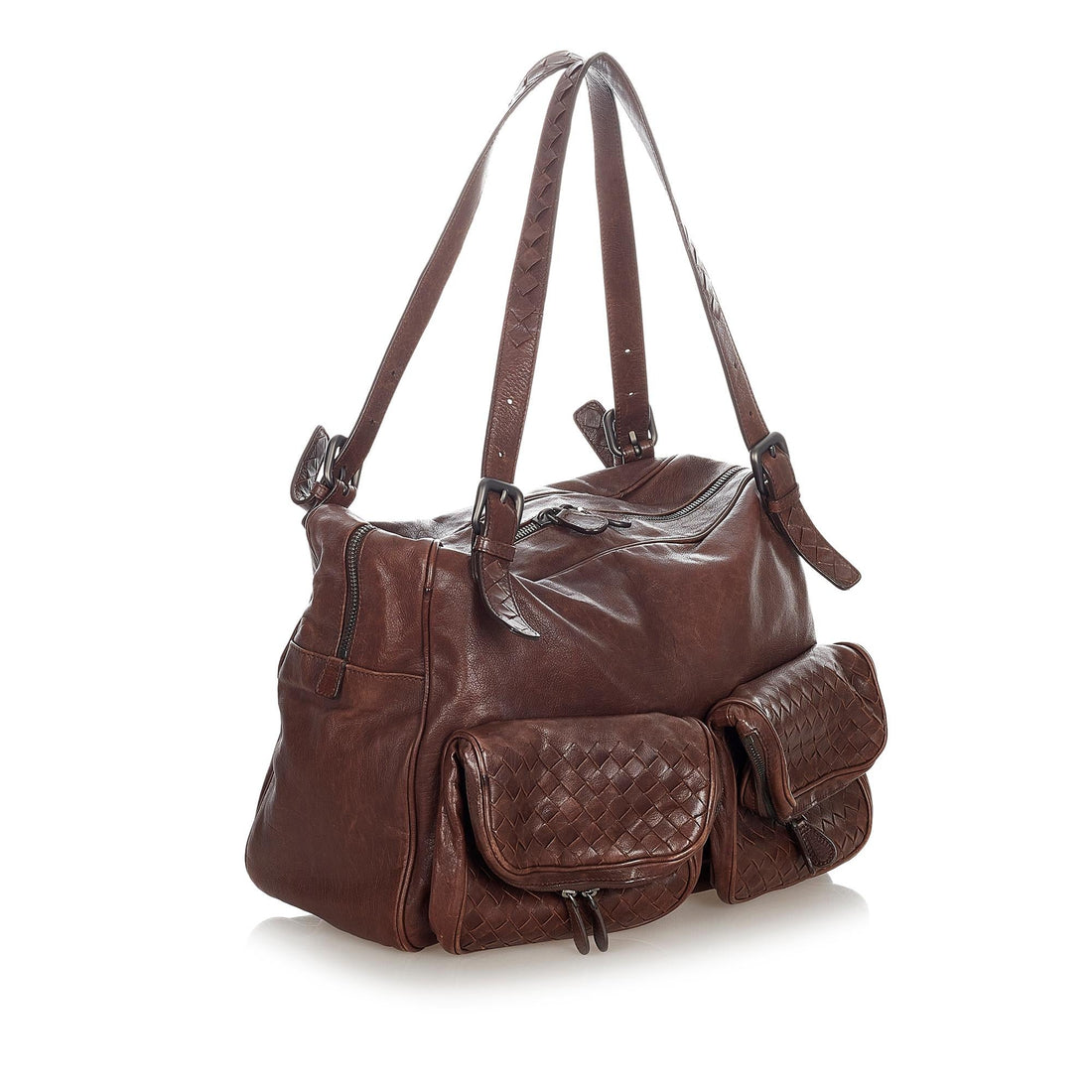 Bottega Veneta Intrecciato Leather Shoulder Bag (MLB-36580)