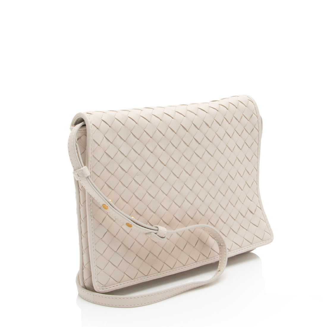 Bottega Veneta Intrecciato Nappa Flap Shoulder Bag (SHF-hDq80J)