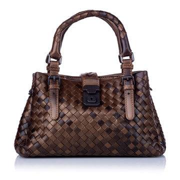 Bottega Veneta Intrecciato Roma Leather Satchel (MLB-28446)